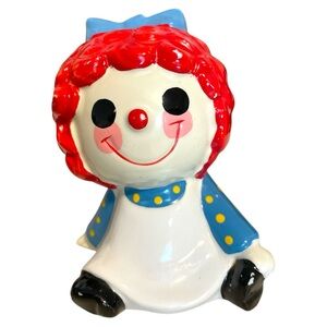 Vintage 1970’s Ceramic Raggedy Ann Nightlight / Table Lamp